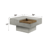Kailano Weathered Gray Finish Coffee Table - as Pic