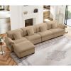 Extra Large and Long Oversized Sofa , L Shaped Sectional Cloud Couch with Fluffy Amrest Pillows, Sectional Cocuh with Storage Seats