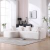 COOLMORE Boucle Sofa 3 Seater for Living Room Oversized Comfy Sofa L-Shape Sofa Couch with Chaise (Beige)