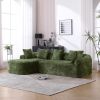 COOLMORE Boucle Sofa 3 Seater for Living Room Oversized Comfy Sofa L-Shape Sofa Couch (Green)