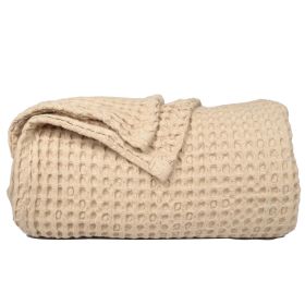 100% Cotton Waffle Weave Throw Blanket 50x70 inch