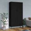 Wardrobe Black 35.4"x19.7"x70.9" Steel - Black