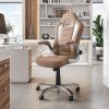Techni Mobili High Back Executive Sport Race Office Chair with Flip-Up Arms, Camel - as Pic