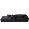 Modern Chenille Upholstered Sectional Sofa Couch Set,Modular 108" L Shaped Sectional Living Room Sofa Set With 6 Pillows(Left Chaise) - as Pic