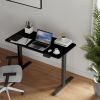 Electric Standing Desk Dual Motor 3 Stages Adjustable Height Desk Home Office Computer Workstation Sit Stand up Desk, 55 x 28 inch-Black