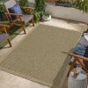 Earth GC_NTL1005 Jute/Mocha 7 ft. 10 in. x 10 ft. 3 in. Indoor/Outdoor Area Rug - as Pic