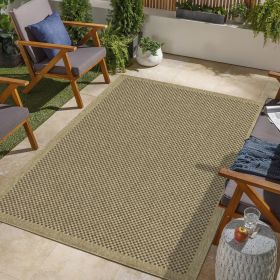 Earth GC_NTL1005 Jute/Mocha 7 ft. 10 in. x 10 ft. 3 in. Indoor/Outdoor Area Rug - as Pic