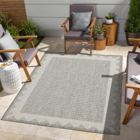 Sunshine GC_HAR2015 Silver 7 ft. 10 in. x 10 ft. 3 in. Indoor/Outdoor Area Rug - as Pic