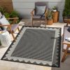 Sunshine GC_HAR2014 Anthracite 7 ft. 10 in. x 10 ft. 3 in. Indoor/Outdoor Area Rug - as Pic