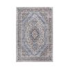 LOOM & LUXE Collection 2X3 Blue/Cream/Bordered Non-Shedding Living Room Bedroom Dining Home Office Stylish and Stain Resistant Area Rug - as Pic