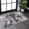 LOOM & LUXE Collection 2X3 L.Blue /Abstract Non-Shedding Living Room Bedroom Dining Home Office Stylish and Stain Resistant Area Rug - as Pic