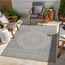 Sunshine GC_HAR2018 Silver 7 ft. 10 in. x 10 ft. 3 in. Indoor/Outdoor Area Rug - as Pic