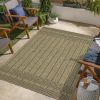 Earth GC_NTL1008 Jute/Black 7 ft. 10 in. x 10 ft. 3 in. Indoor/Outdoor Area Rug - as Pic