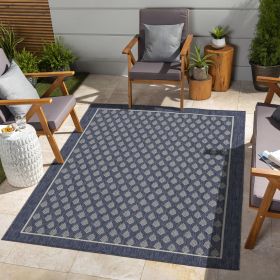 Sunshine GC_HAR2007 Blue 7 ft. 10 in. x 10 ft. 3 in. Indoor/Outdoor Area Rug - as Pic