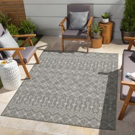 Sunshine GC_HAR2021 Silver 7 ft. 10 in. x 10 ft. 3 in. Indoor/Outdoor Area Rug - as Pic