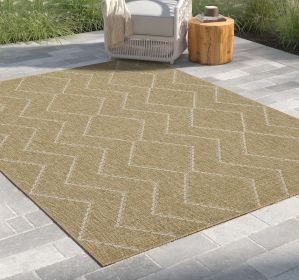 Earth GC_NTL1011 Jute/White 7 ft. 10 in. x 10 ft. 3 in. Indoor/Outdoor Area Rug - as Pic