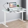 1PC 48-Inch Height Adjustable Electric Standing Desk with DrawerHome Office Desks - White