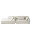 Modern Chenille Upholstered Sectional Sofa Couch Set,Modular 108" L Shaped Sectional Living Room Sofa Set With 6 Pillows, (Left Chaise)