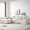 Modern Chenille Upholstered Sectional Sofa Couch Set,Modular 108" L Shaped Sectional Living Room Sofa Set With 6 Pillows, (Left Chaise)