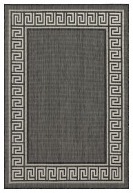 Sunshine GC_HAR2002 Anthracite 7 ft. 10 in. x 10 ft. 3 in. Indoor/Outdoor Area Rug - as Pic