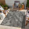 Sunshine GC_HAR2011 Anthracite 7 ft. 10 in. x 10 ft. 3 in. Indoor/Outdoor Area Rug - as Pic