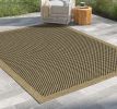 Earth GC_NTL1003 Jute/Black 7 ft. 10 in. x 10 ft. 3 in. Indoor/Outdoor Area Rug - as Pic