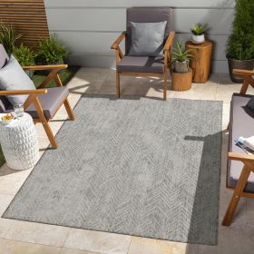 Sunshine GC_HAR2012 Silver 7 ft. 10 in. x 10 ft. 3 in. Indoor/Outdoor Area Rug - as Pic