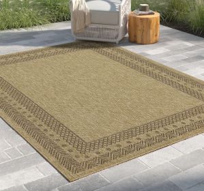 Earth GC_NTL1007 Jute/Mocha 7 ft. 10 in. x 10 ft. 3 in. Indoor/Outdoor Area Rug - as Pic