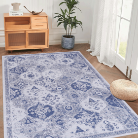 LOOM & LUXE 9x12 Area Rugs for Living Room (Blue, 9'x12') - as Pic