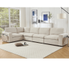 Sectional Couches For Living Room,Modular Couch,Wireless Charging Port & Cup Holders,5-seat ,DIY Combination,L-shaped Sofa, Beige