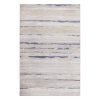 LOOM & LUXE Collection 8X10 Ivory/Blue /Striped  Area Rug - as Pic