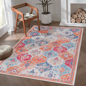 LOOM & LUXE Area Rug 5x8- Area Rugs for living room, bedroom, kitchen, dining room rug - Perfect Gifts, (Cream, 5' x 8') - as Pic