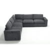 Sectional Couches For Living Room,Modular Couch,Wireless Charging Port & Cup Holders,5-seat ,DIY Combination,L-shaped Sofa,Gray - as Pic