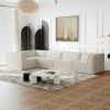 106*106" Chenille Modular L Shaped Sectional Sofa,Luxury Floor Couch Set,Upholstered Indoor Furniture,Foam-Filled Compressed Sofa