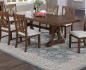 Formal Oak Color Dining Room Wooden 1pc Rectangle Dining Table w Leaf Elegant Design Furniture - as Pic