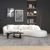 Elijah Japandi Style Curvy Sectional Sofa 133" - as Pic