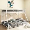 Same as B083P160614 Adam Sturdy Twin over Full Bunk Bed Metal White for Kids and Adult, Low Profile and Easy Climbing with Stable Ladder - as Pic