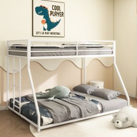 Same as B083P160614 Adam Sturdy Twin over Full Bunk Bed Metal White for Kids and Adult, Low Profile and Easy Climbing with Stable Ladder - as Pic