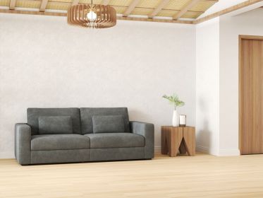 83" Modern Sofa Couches for Living Room, 3 Seater Sofa with Detachable Cover & double cushioning, Haze - as Pic