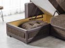 PrimeNest UrbanEdge Upholstered Convertible Sectional with Storage - as Pic