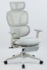 Foam office chair, ergonomic office chair, foam base, adjustable headrest, armrests, foot rests, with hanger- Gray