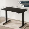 Electric Standing Desk Dual Motor 3 Stages Adjustable Height Desk Home Office Computer Workstation Sit Stand up Desk, 55 x 28 inch-Black