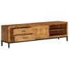TV Stand Solid Wood Mango 55.1"x11.8"x15.7" - Brown