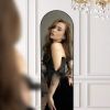 Floor Standing Mirror, Wall Mirror with Stand Aluminum Alloy Thin Frame,21''*64'' - Black