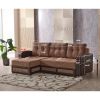 PrimeNest Azura Upholstered Convertible Sectional with Storage - as Pic