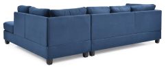 Malone G630B-SC Sectional (Without Ottoman) , NAVY BLUE - as Pic