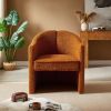 Mirod Stylish Curved Design, Comforting Embrace, Versatile Aesthetic, Dual Purpose Decorative Accent Chair, for Living room,Bedroom and study - as Pic