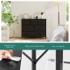 Dresser for bedroom 7 storage Spaces, assembled wardrobe lockers, bedroom furniture lockers - Black