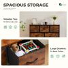 Dresser for bedroom 7 storage Spaces, assembled wardrobe lockers, bedroom furniture lockers - Brown