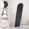 Floor Standing Mirror, Wall Mirror with Stand Aluminum Alloy Thin Frame,21''*64'' - Black